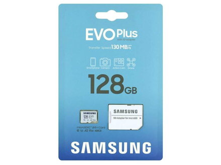Samsung EVO PLUS microSDXC 128GB UHS-I U3 A2 V30 Class 10 + SD adapter