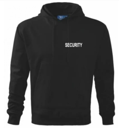 Mikina SECURITY s kapucňou veľ. L
